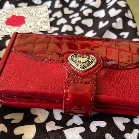 Brighton  Red Wallet with Heart Clasp - Picture 2 of 6